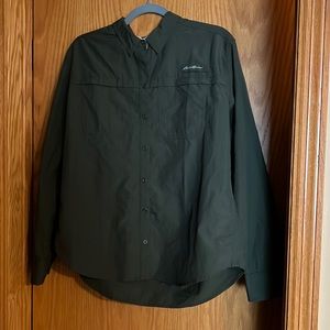 Fun sun protection army green Eddie Bauer fishing